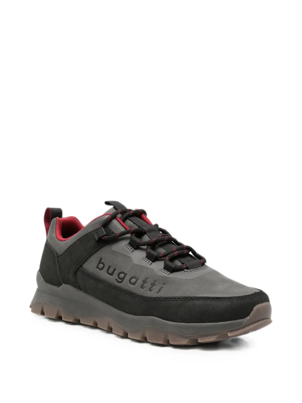 Bugatti panelled logo-debossed sneakers Grijs