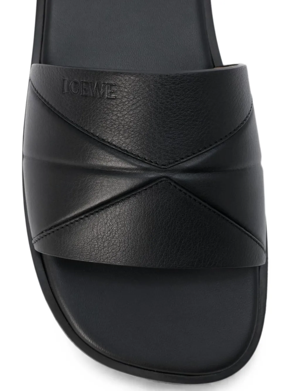 LOEWE Origami leather sandals Zwart