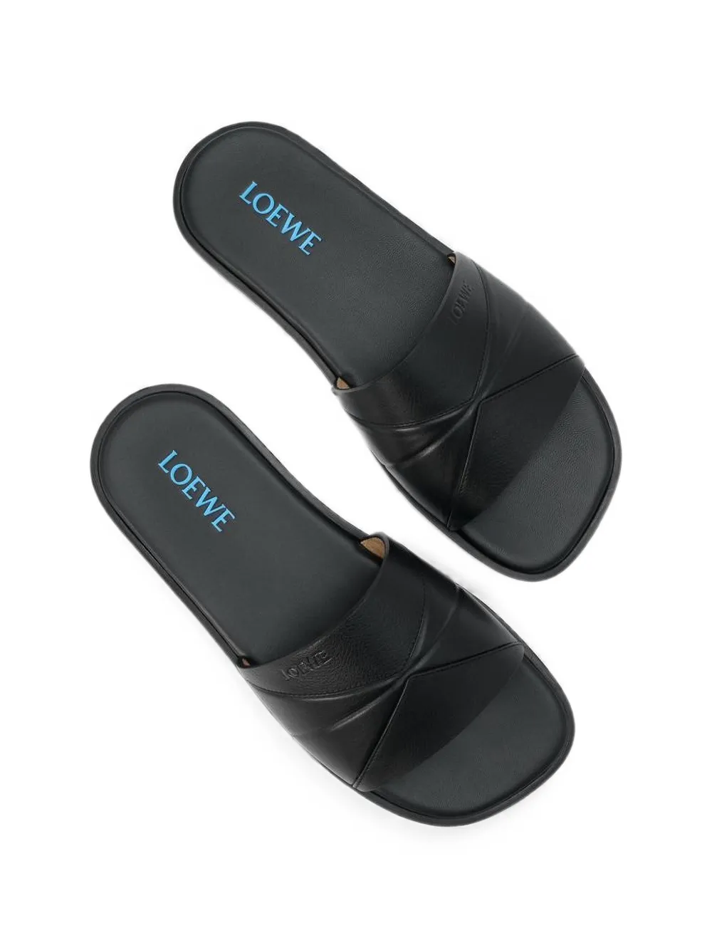 LOEWE Origami leather sandals Zwart