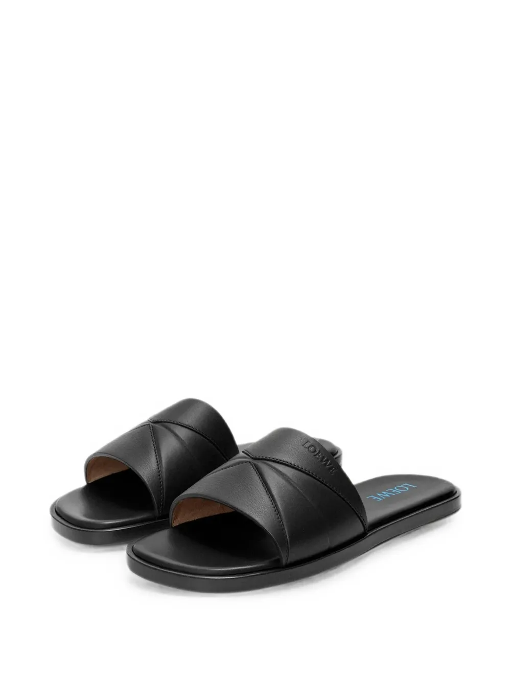 LOEWE Origami leather sandals Zwart