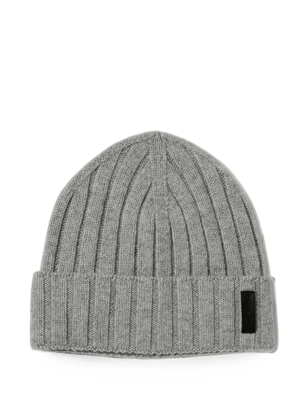 Emporio Armani ribbed-knit beanie hat - Grigio