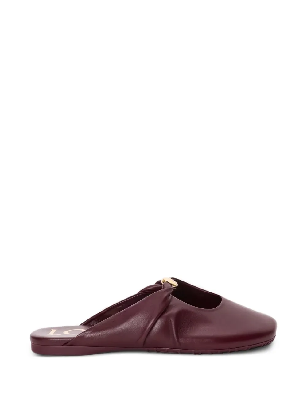 LOEWE Pebble leather mules Rood