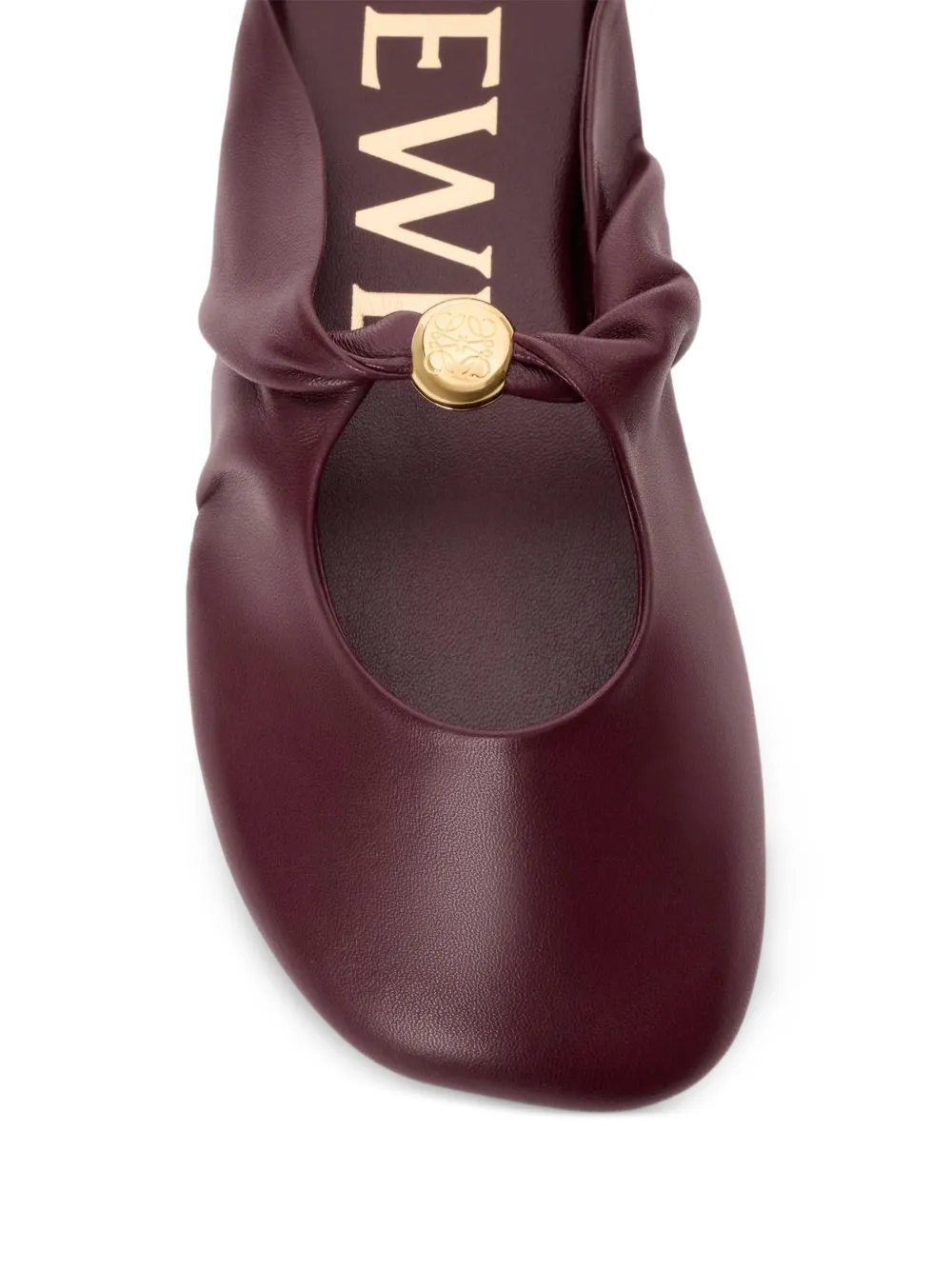 LOEWE Pebble leather mules Rood
