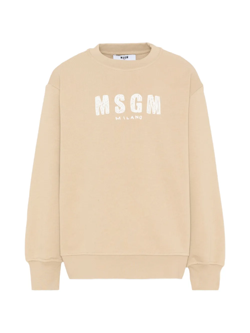 MSGM Kids logo-print sweater - Toni neutri