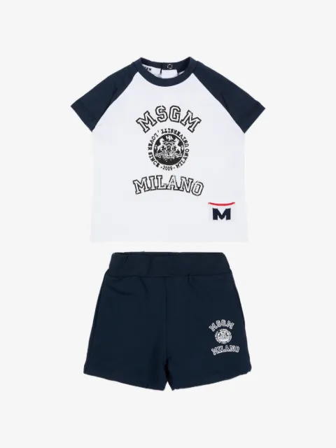 MSGM Kids Set con shorts e stampa