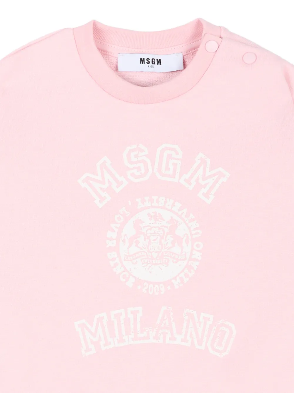 MSGM Kids logoprinten trui met drukknopen Roze