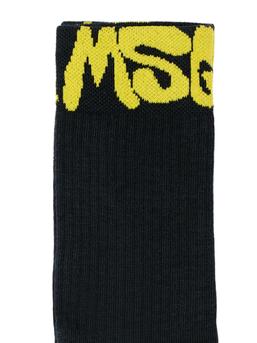 MSGM Kids Gebreide sokken met logo-intarsia Zwart