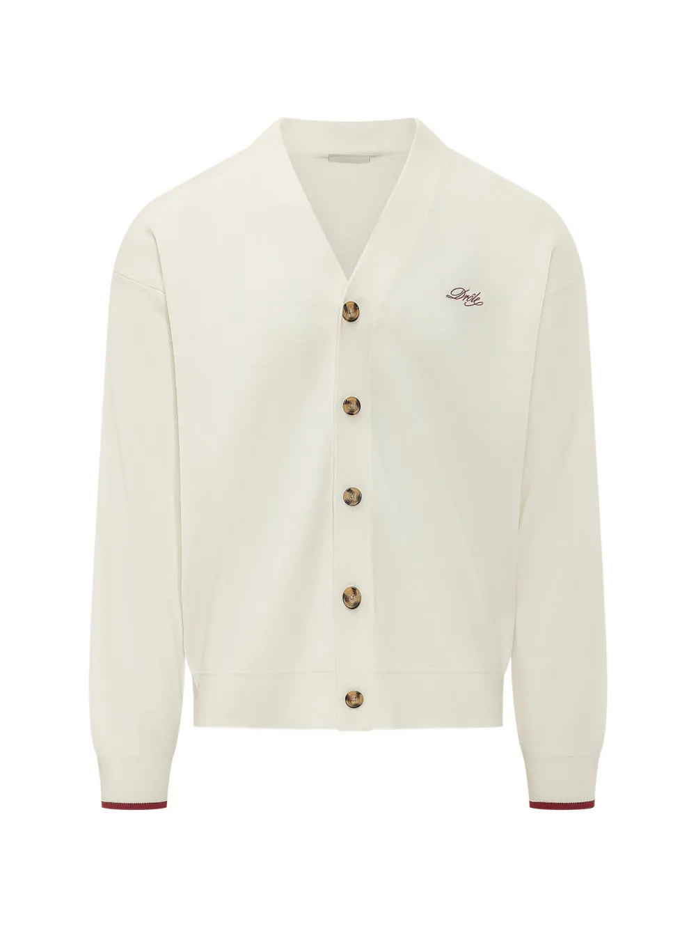Drôle De Monsieur Funny embroidered-logo cardigan - Toni neutri