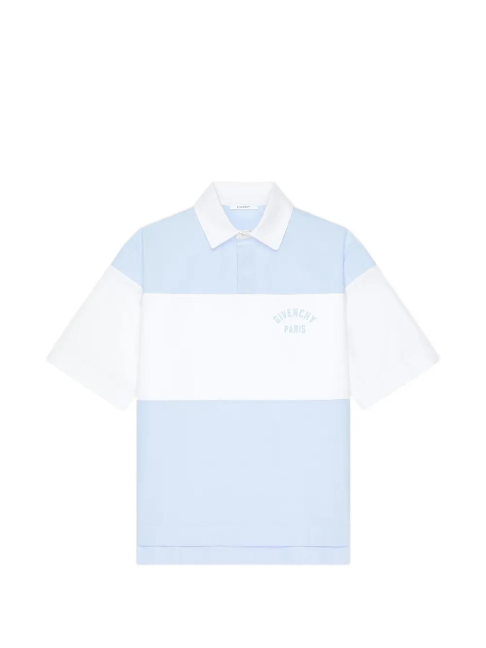 Givenchy logo-embroidered cotton polo shirt - Blau