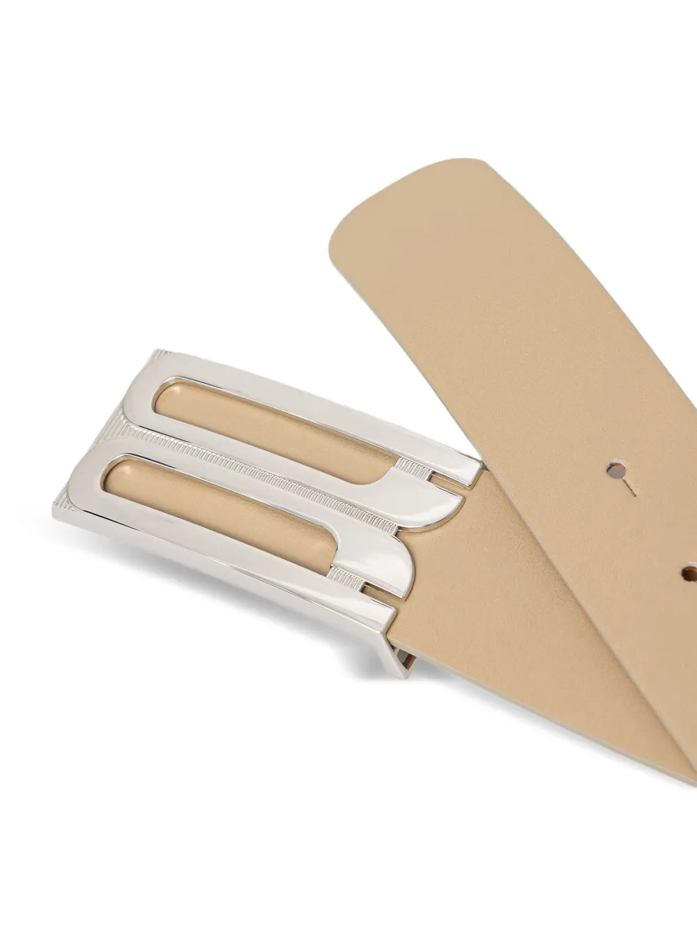 Victoria Beckham Leren gespriem Beige