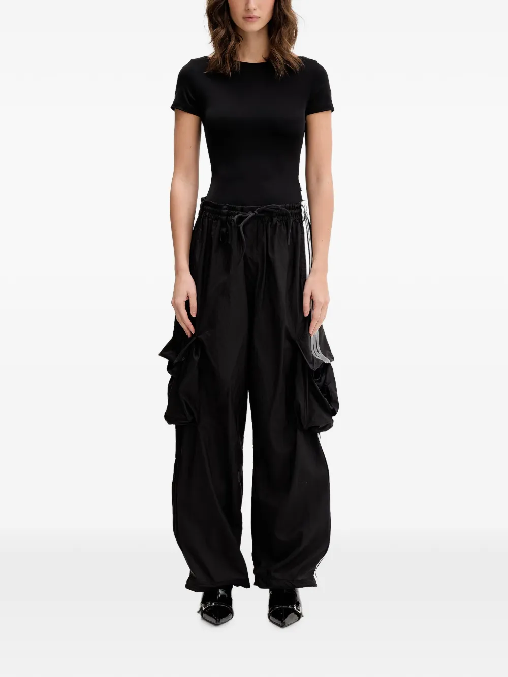 VETEMENTS T-shirt met open rug en strikdetail Zwart