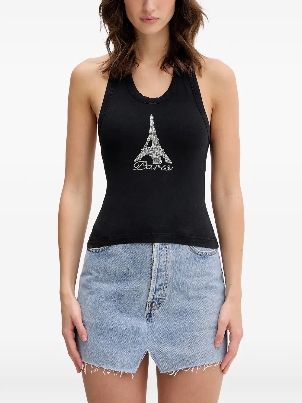 VETEMENTS crystal-embellished tank top - Nero