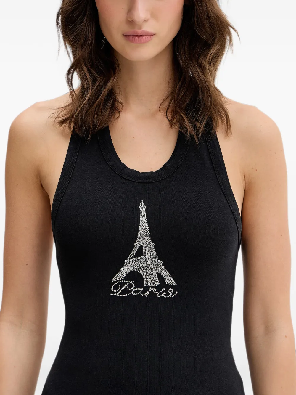 VETEMENTS Tanktop verfraaid met kristallen Zwart