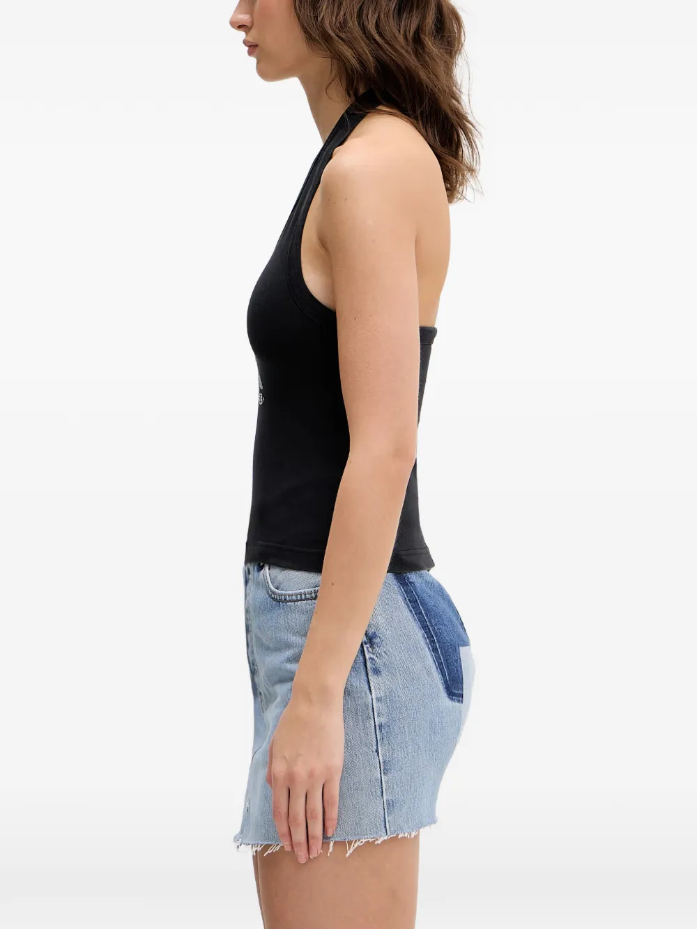 VETEMENTS Tanktop verfraaid met kristallen Zwart