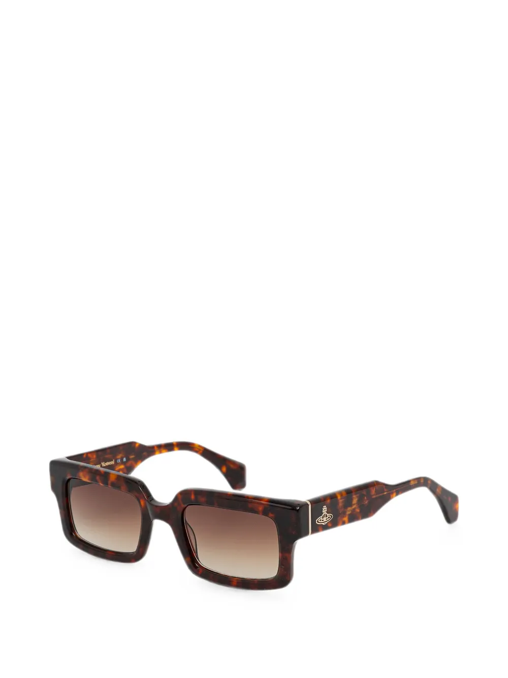 Vivienne Westwood Zonnebril met rechthoekig montuur Bruin