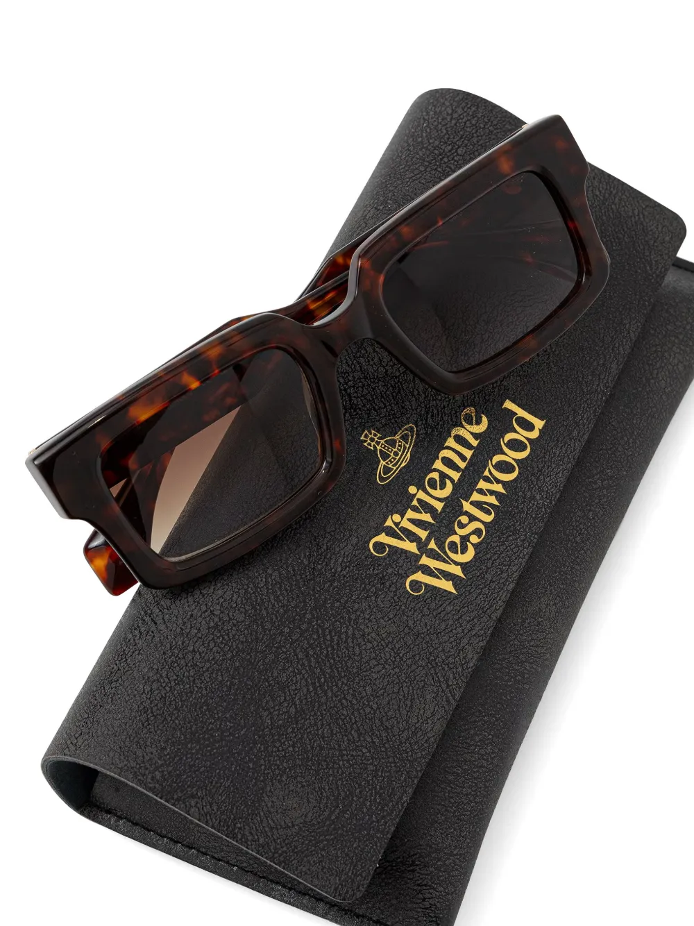 Vivienne Westwood Zonnebril met rechthoekig montuur Bruin