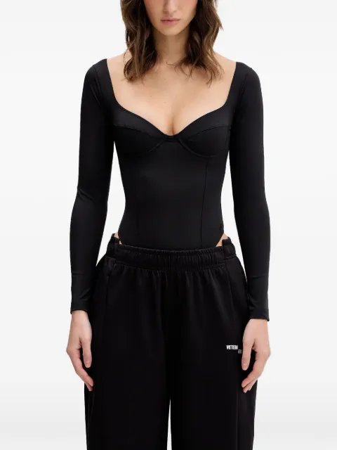 VETEMENTS body con escote en forma de corazón