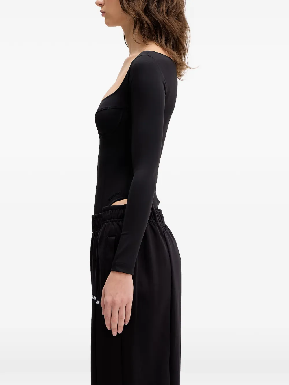 VETEMENTS Body met sweetheart hals Zwart