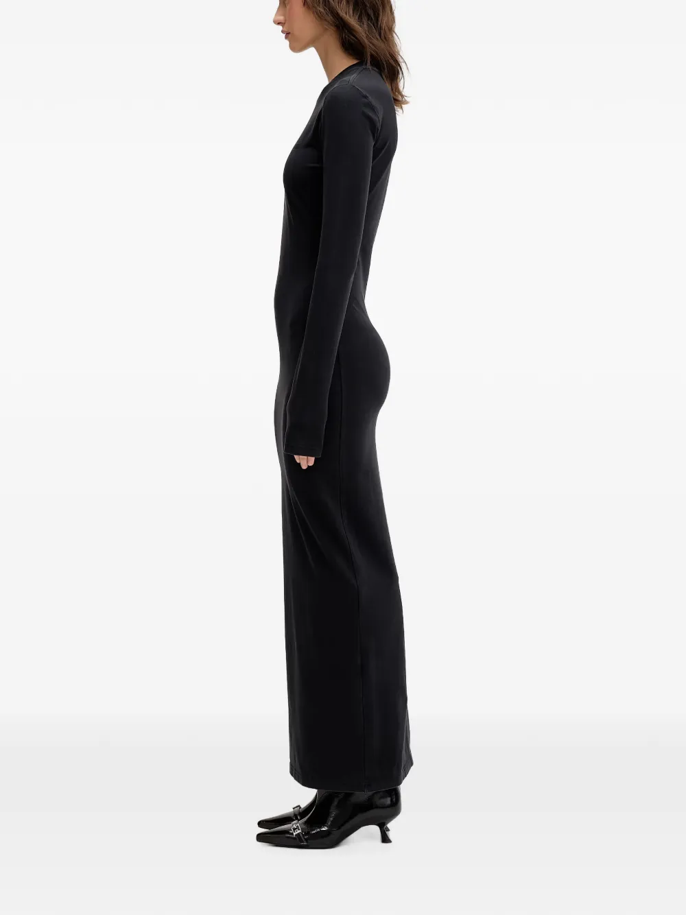 VETEMENTS Maxi-jurk met lange mouwen Zwart