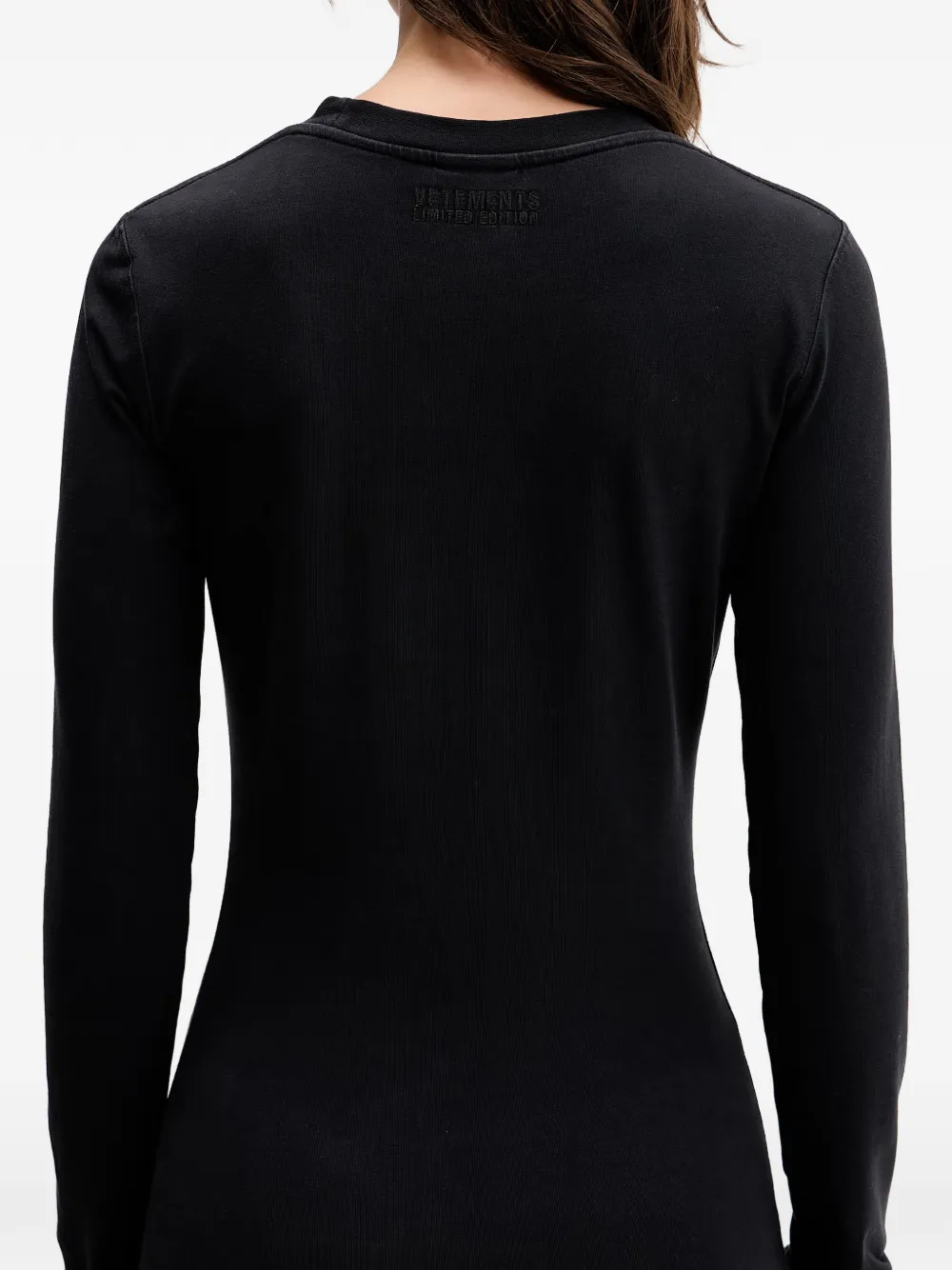VETEMENTS Maxi-jurk met lange mouwen Zwart