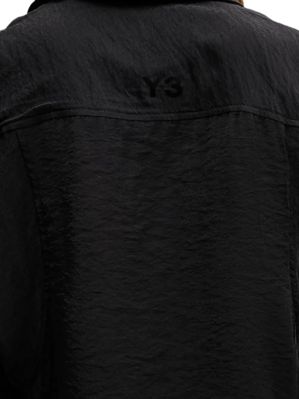 Y-3 Utility blouse met gekreukt effect en logoprint Zwart