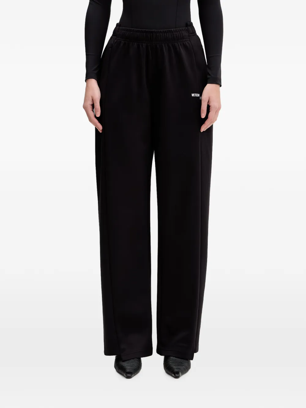 VETEMENTS logo-print track pants - Schwarz