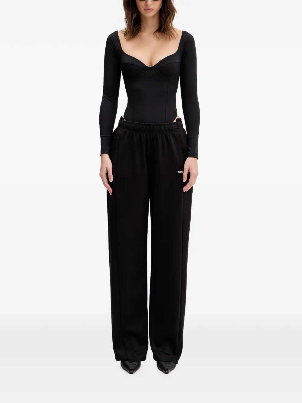 VETEMENTS Trainingsbroek met logoprint Zwart