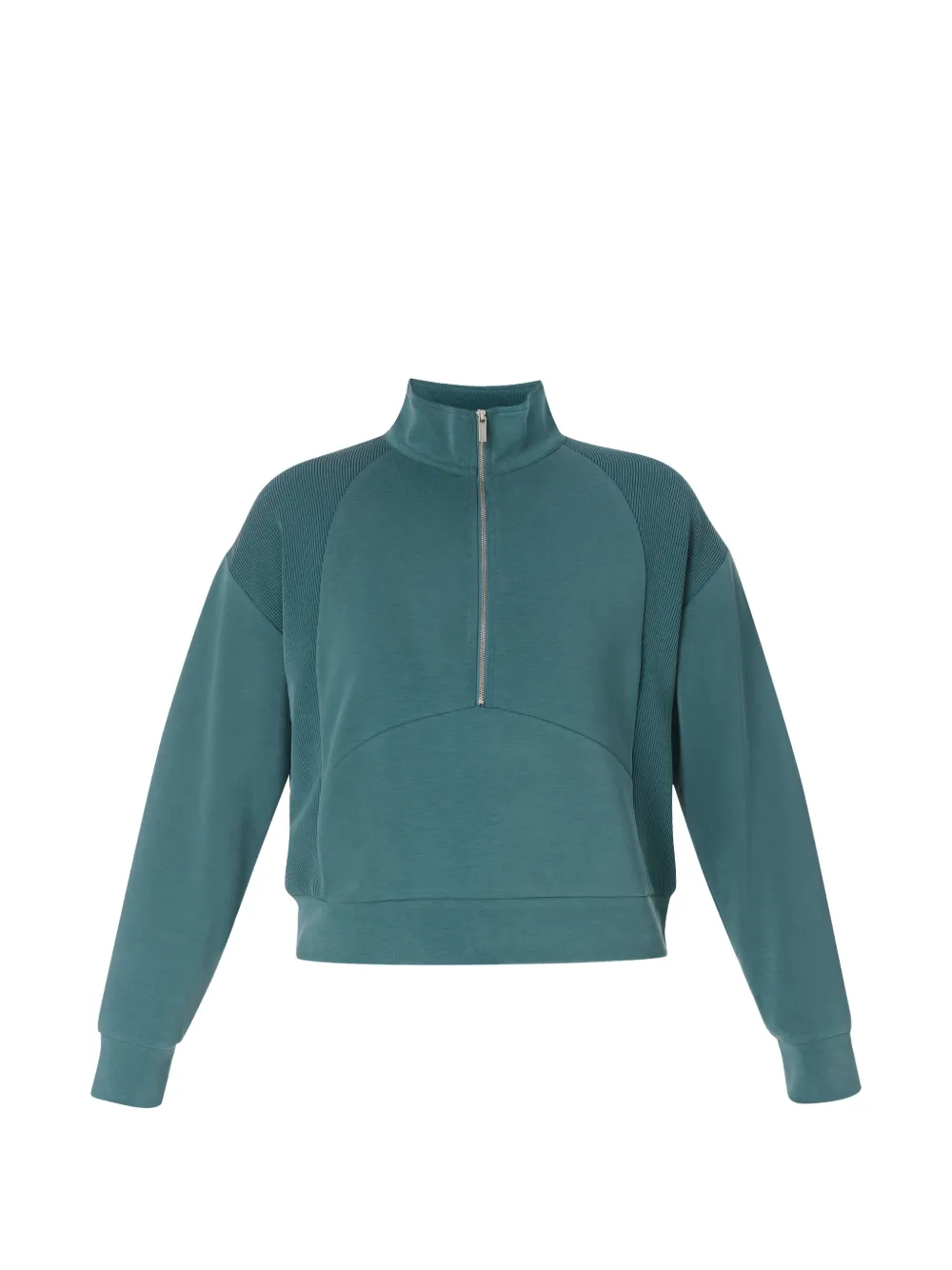 Sweaty Betty Sand Wash Sweatshirt mit geripptem Einsatz - Grün