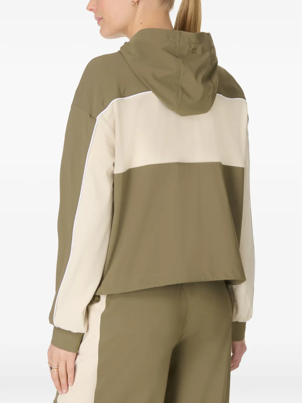 Sweaty Betty Explorer hoodie met colourblocking en rits Groen