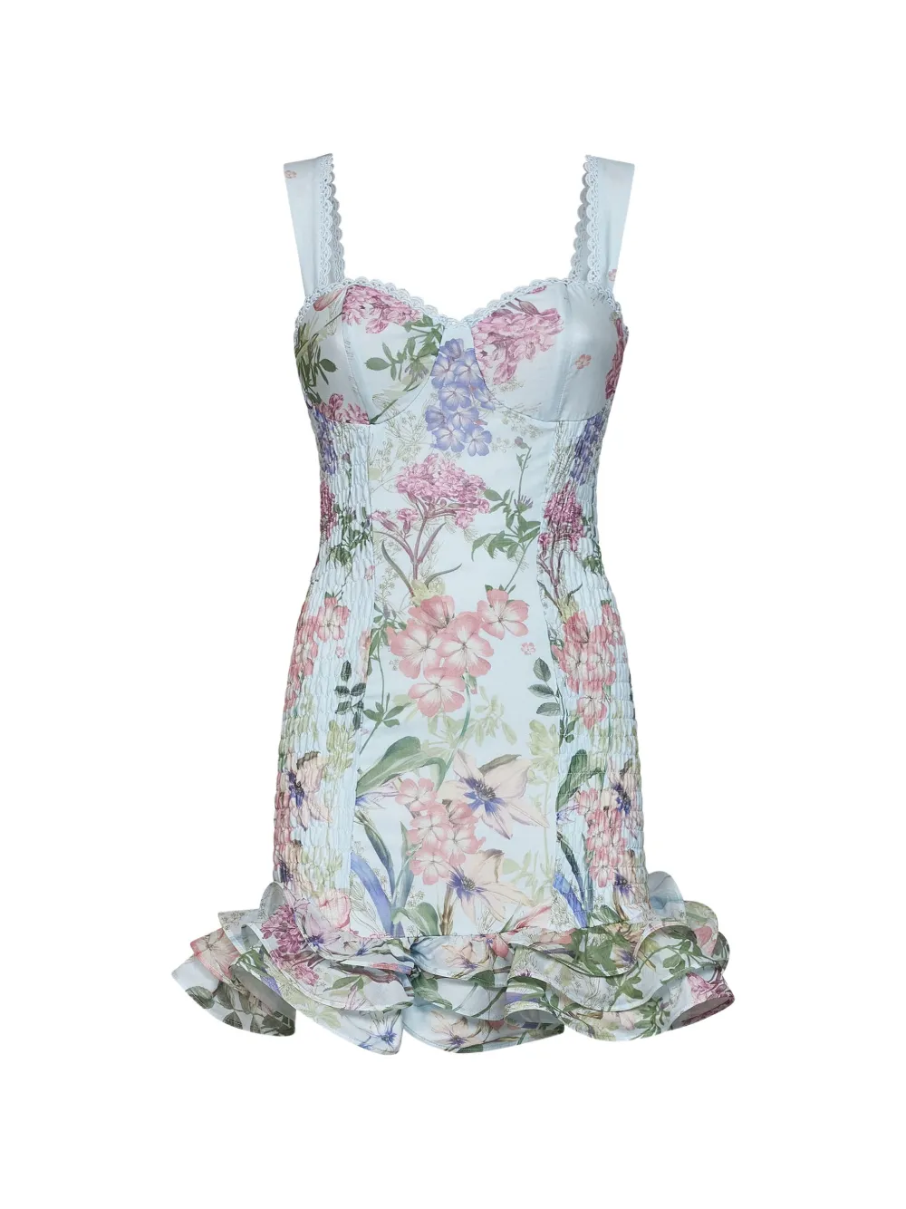 Charo Ruiz Ibiza floral-print ruffled dress - Blu