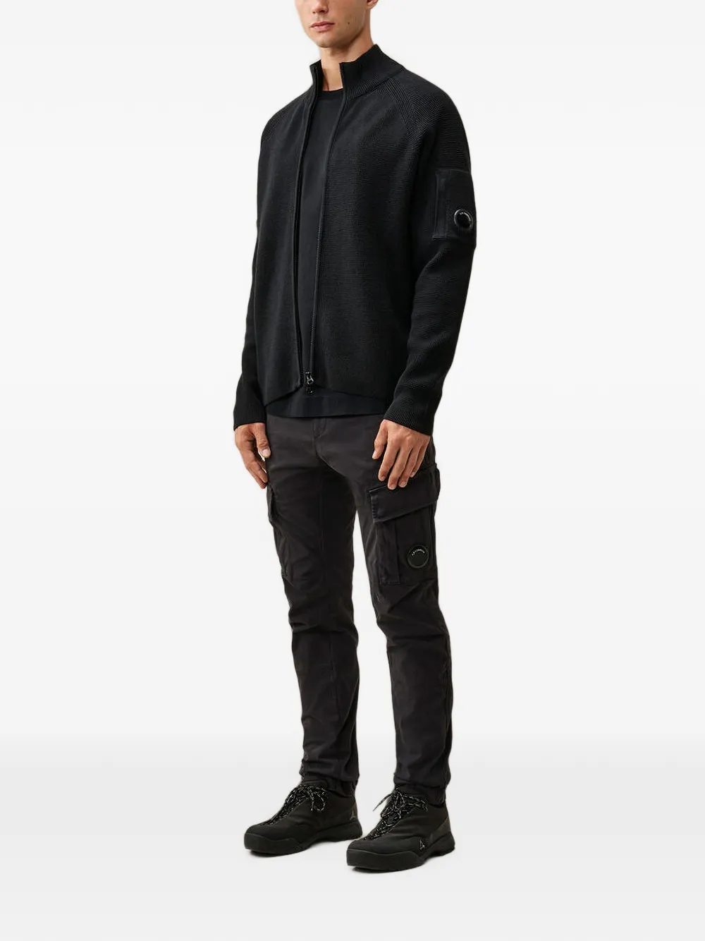 C.P. Company Lens T-shirt met raglan mouwen Zwart