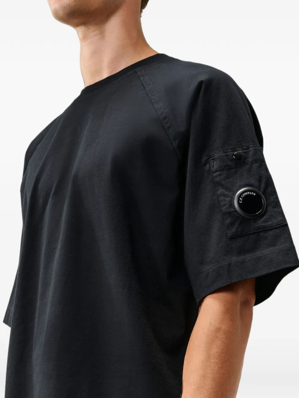 C.P. Company Lens T-shirt met raglan mouwen Zwart
