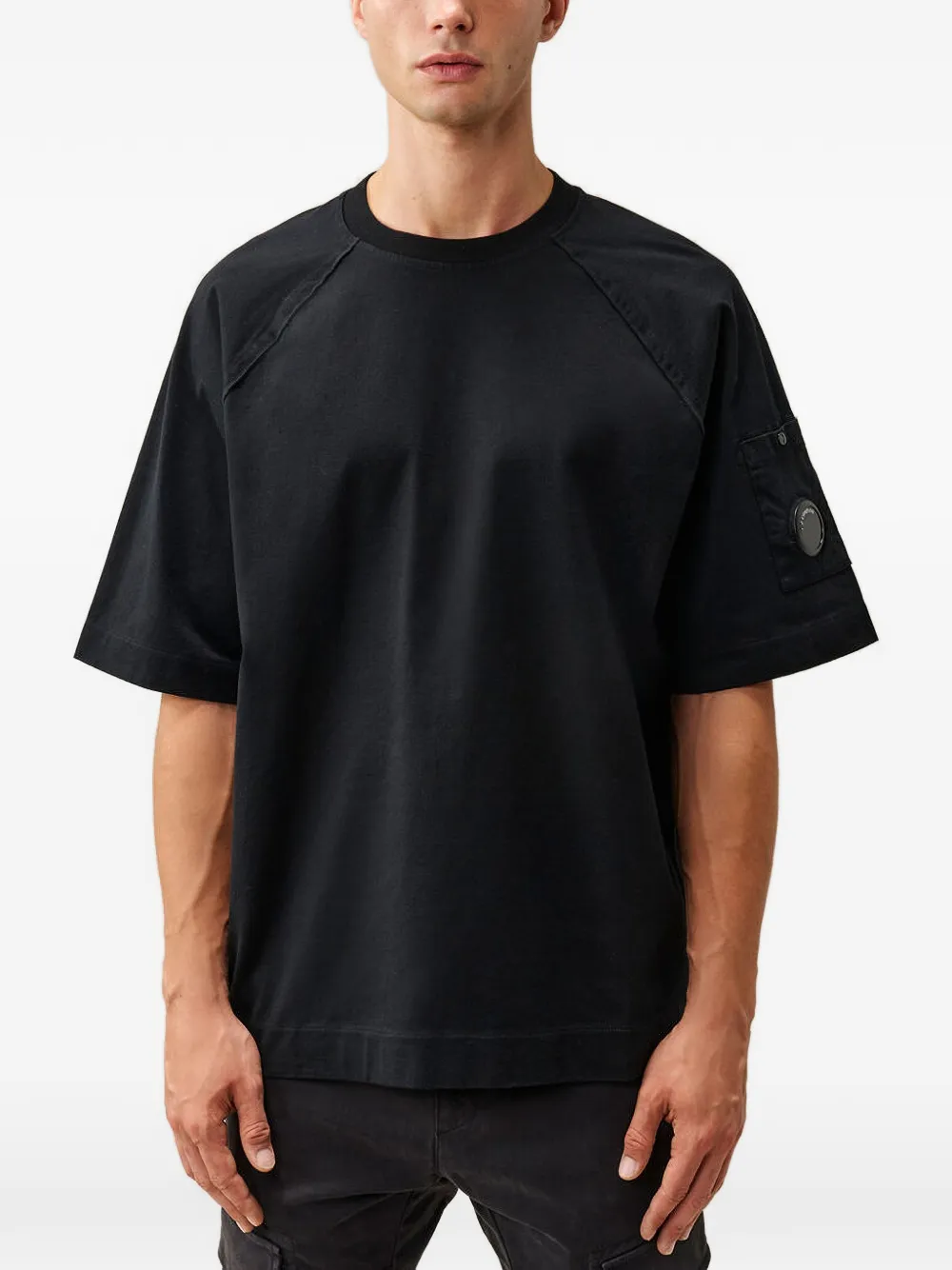 C.P. Company Lens T-shirt met raglan mouwen Zwart