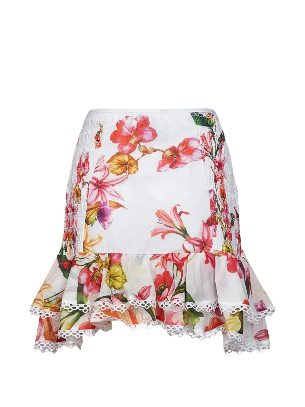 Charo Ruiz Ibiza Rok met ruches Wit