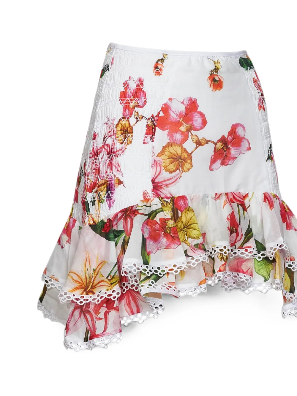 Charo Ruiz Ibiza Rok met ruches Wit