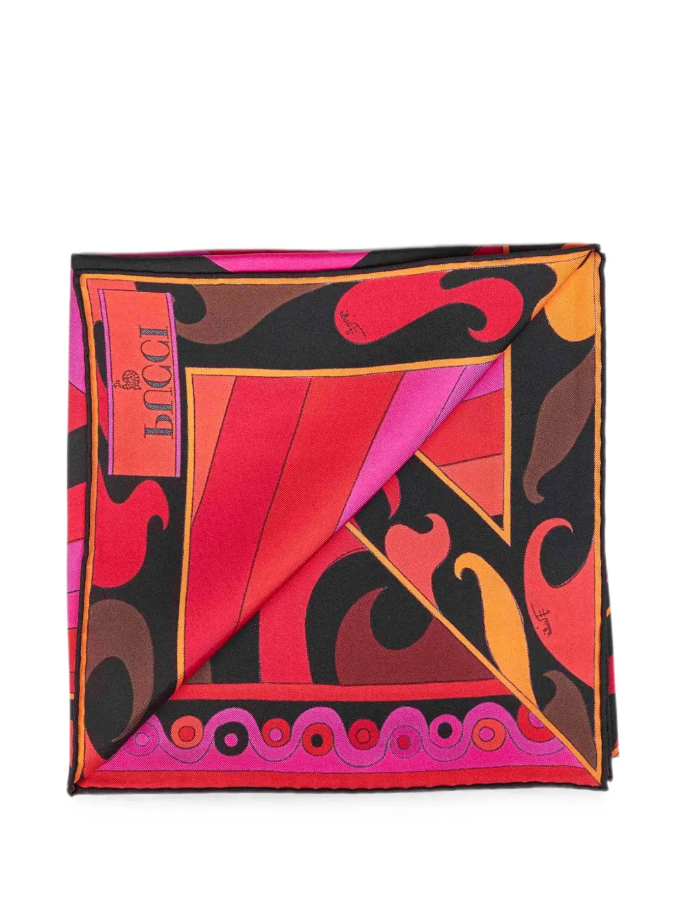PUCCI Iride-print silk scarf - Nero