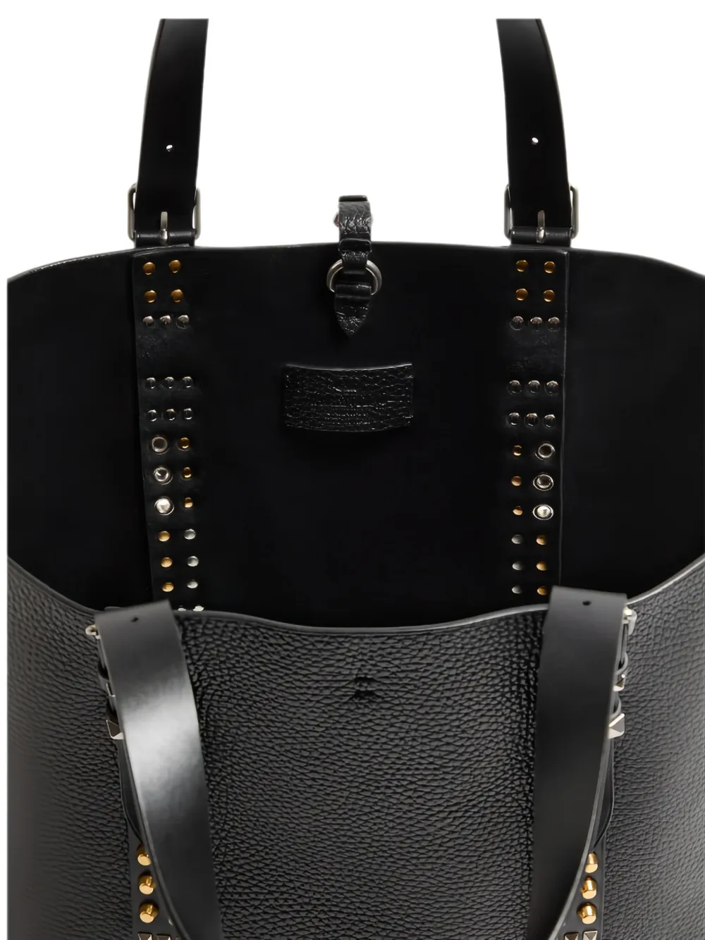 Valentino Garavani Rockstud leren shopper Zwart