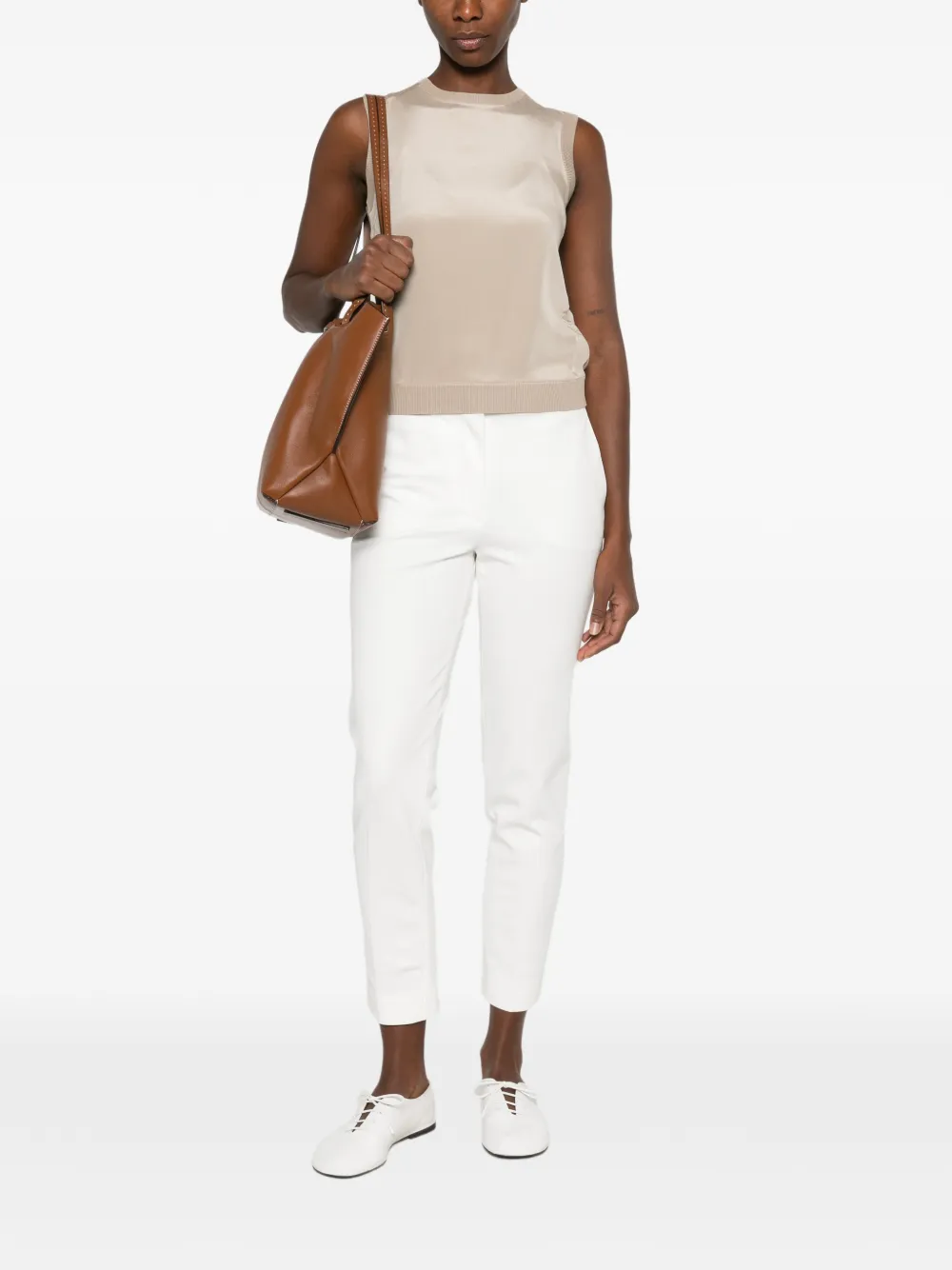 Max Mara Spencer met ronde hals Beige