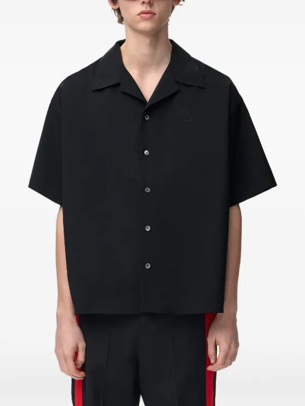 Loewe Double L Embroidery Slim-fit Shirt in Black