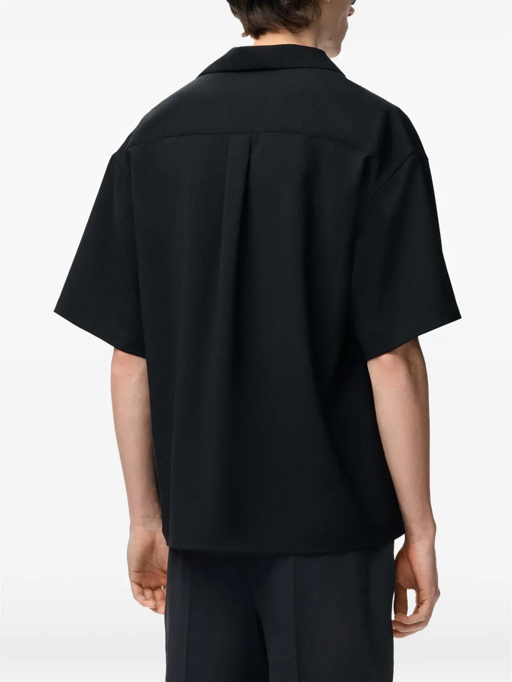 LOEWE Double L Embroidery Slim-fit Shirt in Black, view 3