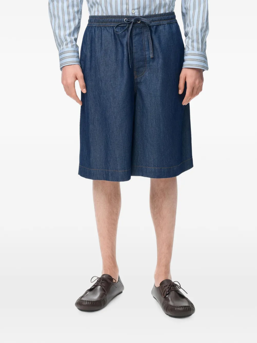 LOEWE drawstring chambray shorts | Bermuda Shorts | Image 2