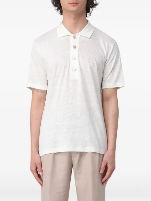 Eleventy polo de lino de manga corta