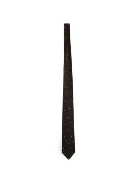 Emporio Armani polka-dot pattern silk tie