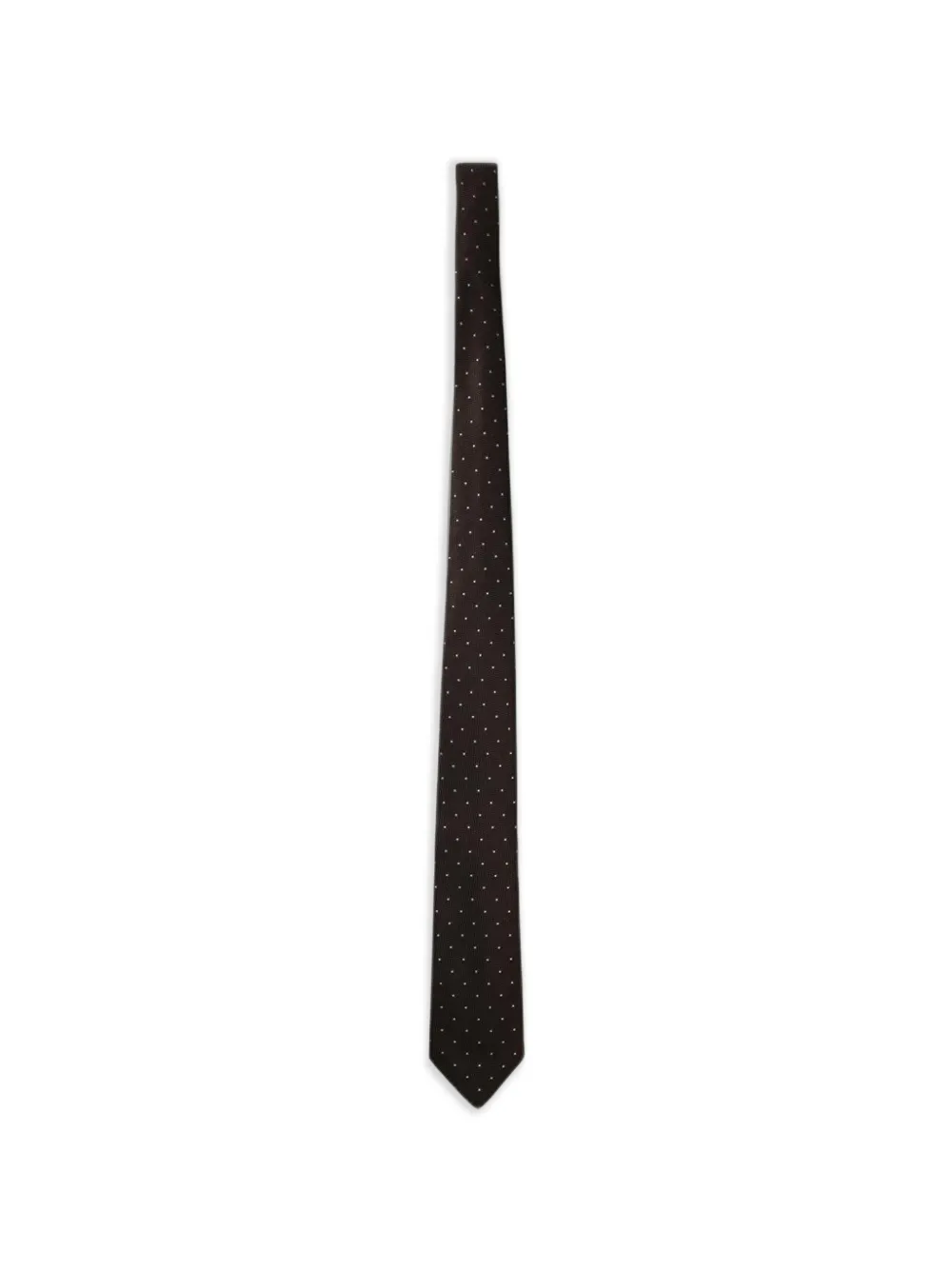 Emporio Armani polka-dot pattern silk tie - Marrone