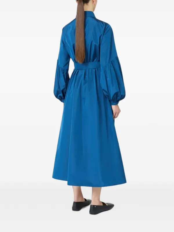 midi dress with balloon sleeves Balloon Sleeve Midi Dress: Ditsy Floral Cotton with Pockets