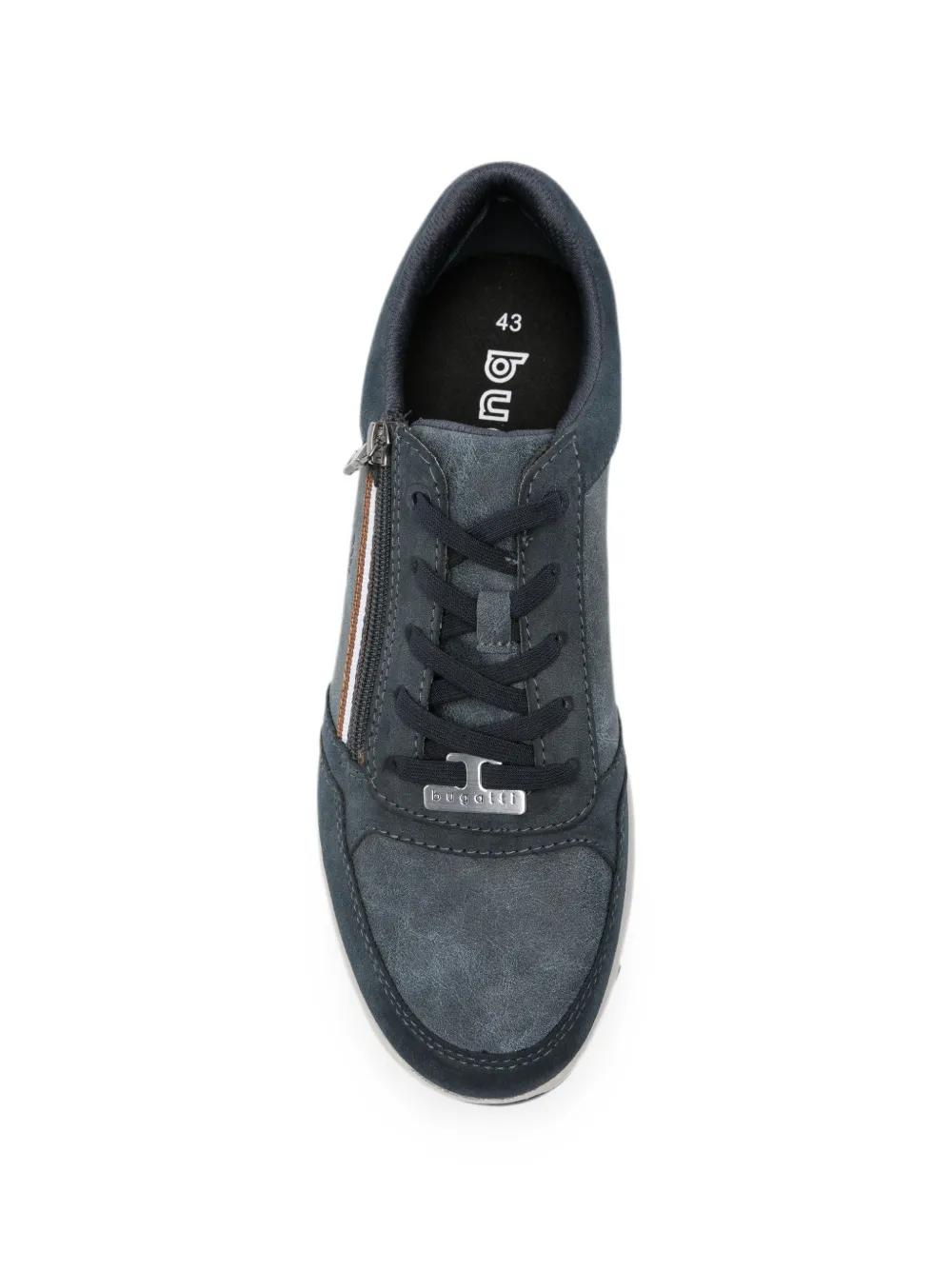 Bugatti zip-detail panelled sneakers Blauw