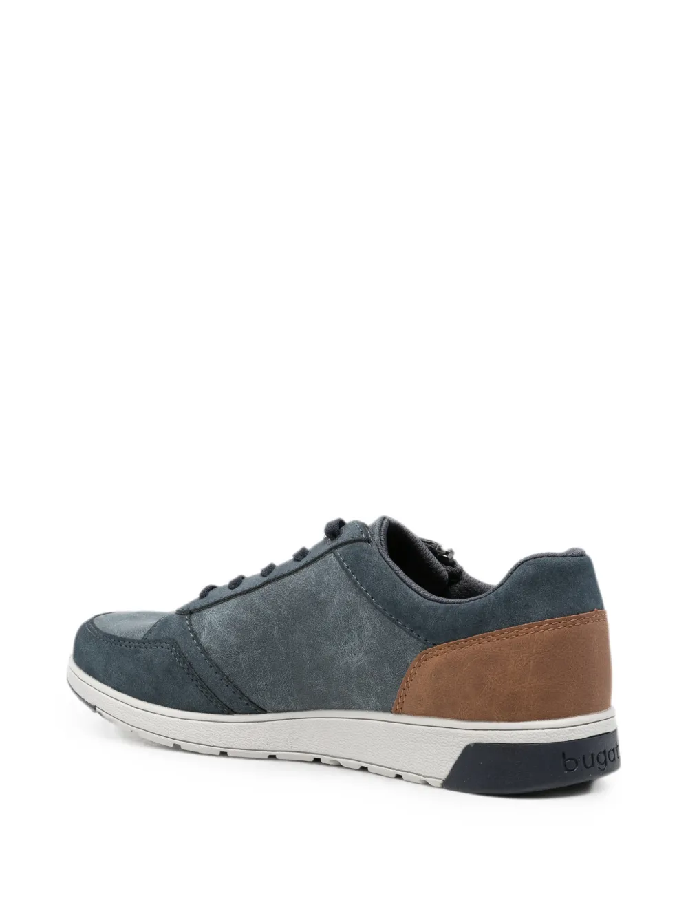 Bugatti zip-detail panelled sneakers Blauw