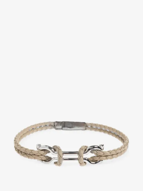 Ferragamo pulsera trenzada Gancini