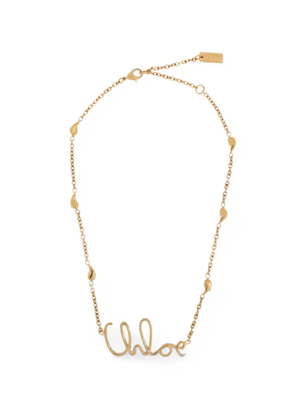 Chloé Collana The Chloé con placca logo - Oro