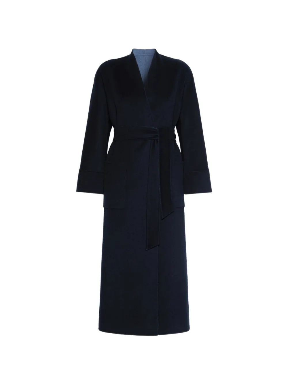 Max Mara reversible belted virgin-wool coat - Blue